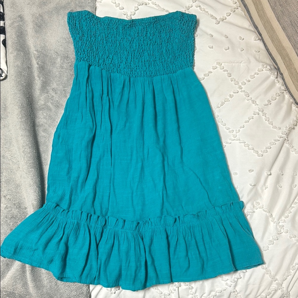 SHEIN Teal Smocked Top